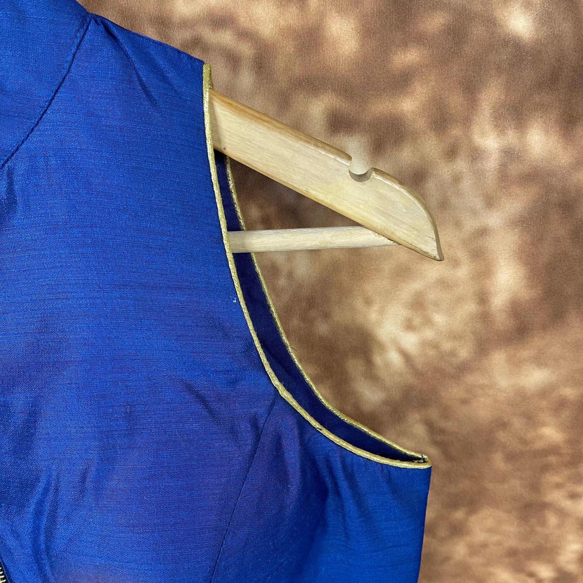 Cut Piece Fashion Royal Blue Coloured Silk Ready to Wear Blouse - kapda Tailor | Swadesiicart