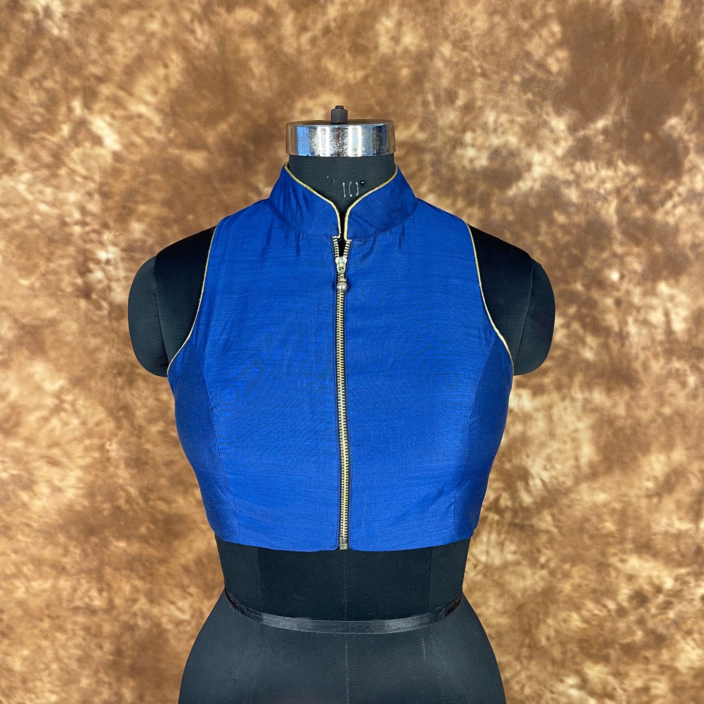 Cut Piece Fashion Royal Blue Coloured Silk Ready to Wear Blouse - kapda Tailor | Swadesiicart