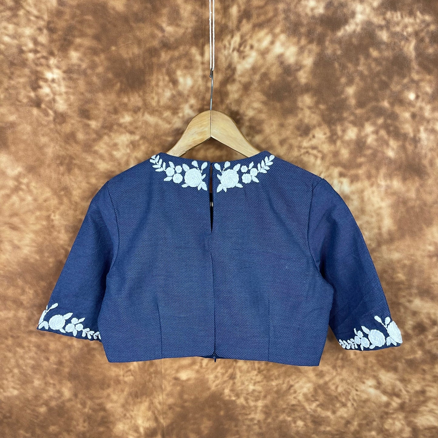 Jardosi Justajoo Blue Coloured Cotton Ready to Wear Blouse - kapda Tailor | Swadesiicart
