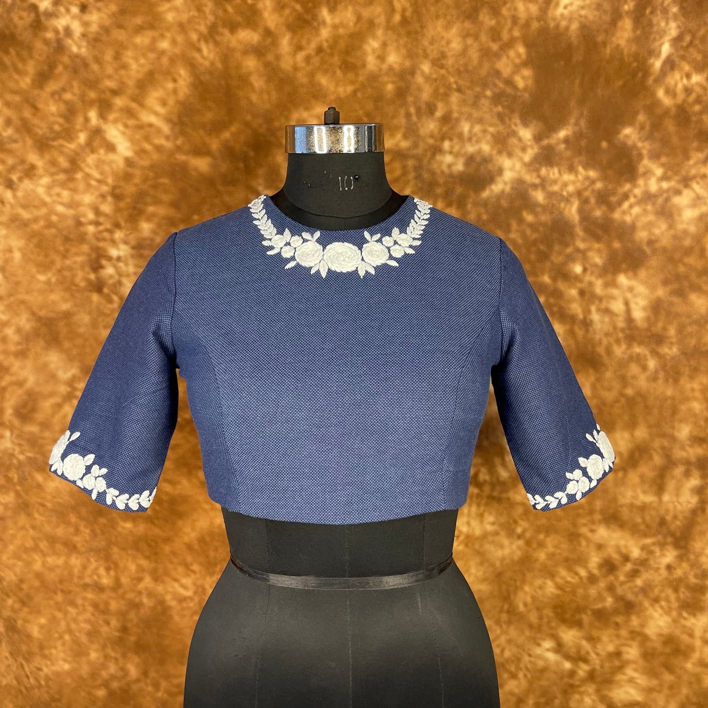 Jardosi Justajoo Blue Coloured Cotton Ready to Wear Blouse - kapda Tailor | Swadesiicart