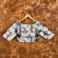 Festive Rush Grey Coloured Silk Ready to Wear Blouse - kapda Tailor | Swadesiicart