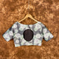 Festive Rush Grey Coloured Silk Ready to Wear Blouse - kapda Tailor | Swadesiicart