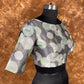 Festive Rush Grey Coloured Silk Ready to Wear Blouse - kapda Tailor | Swadesiicart
