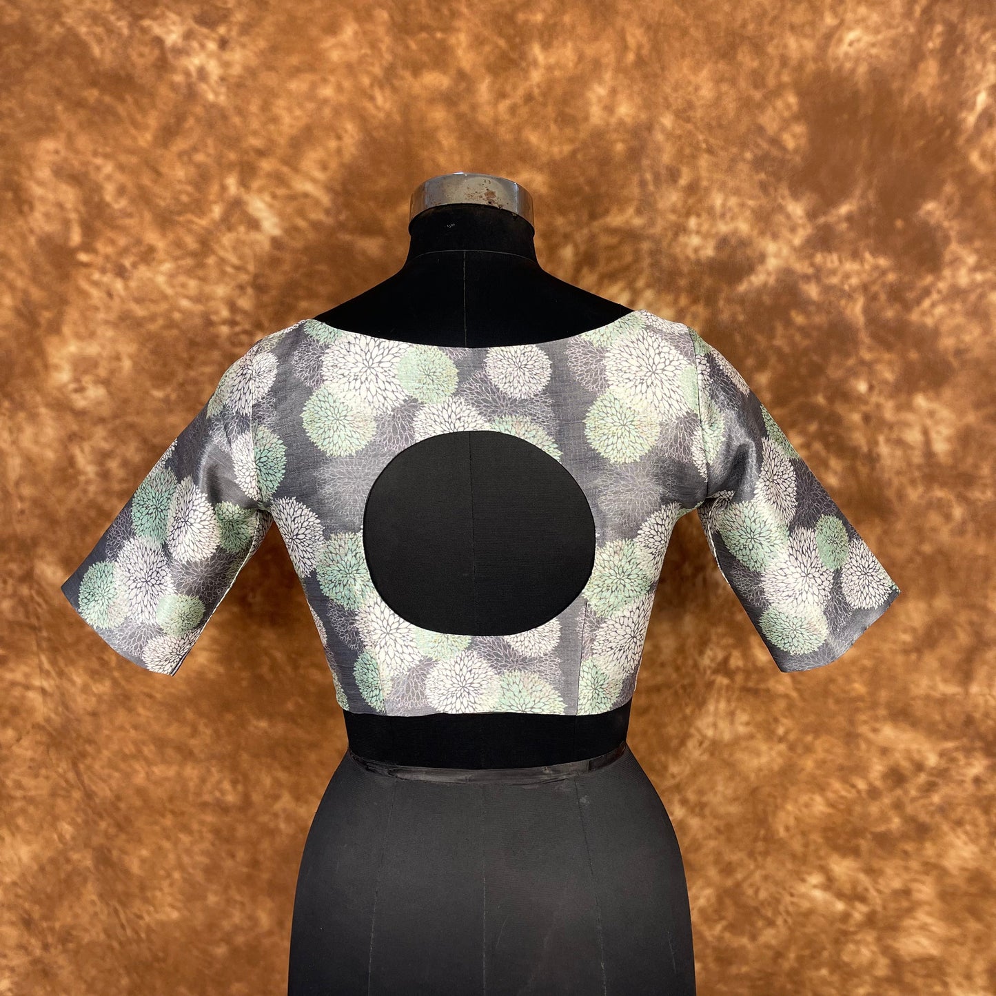 Festive Rush Grey Coloured Silk Ready to Wear Blouse - kapda Tailor | Swadesiicart
