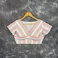 Funky Fusion Multis Strip Color Coloured Chanderi Cotton Ready to Wear Blouse - kapda Tailor | Swadesiicart