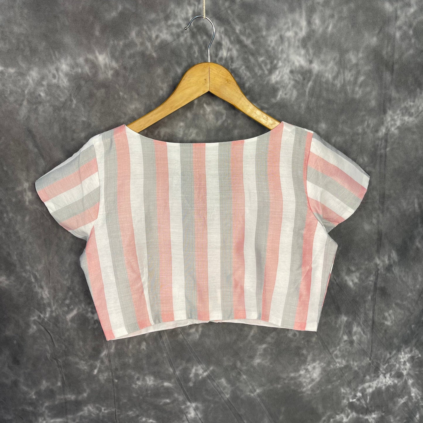 Funky Fusion Multis Strip Color Coloured Chanderi Cotton Ready to Wear Blouse - kapda Tailor | Swadesiicart
