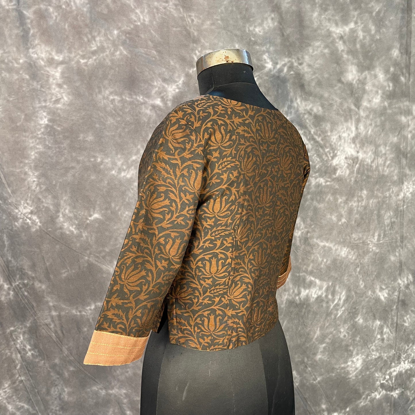 Wood Wish Brown Coloured Cotton Silk Ready to Wear Blouse - kapda Tailor | Swadesiicart