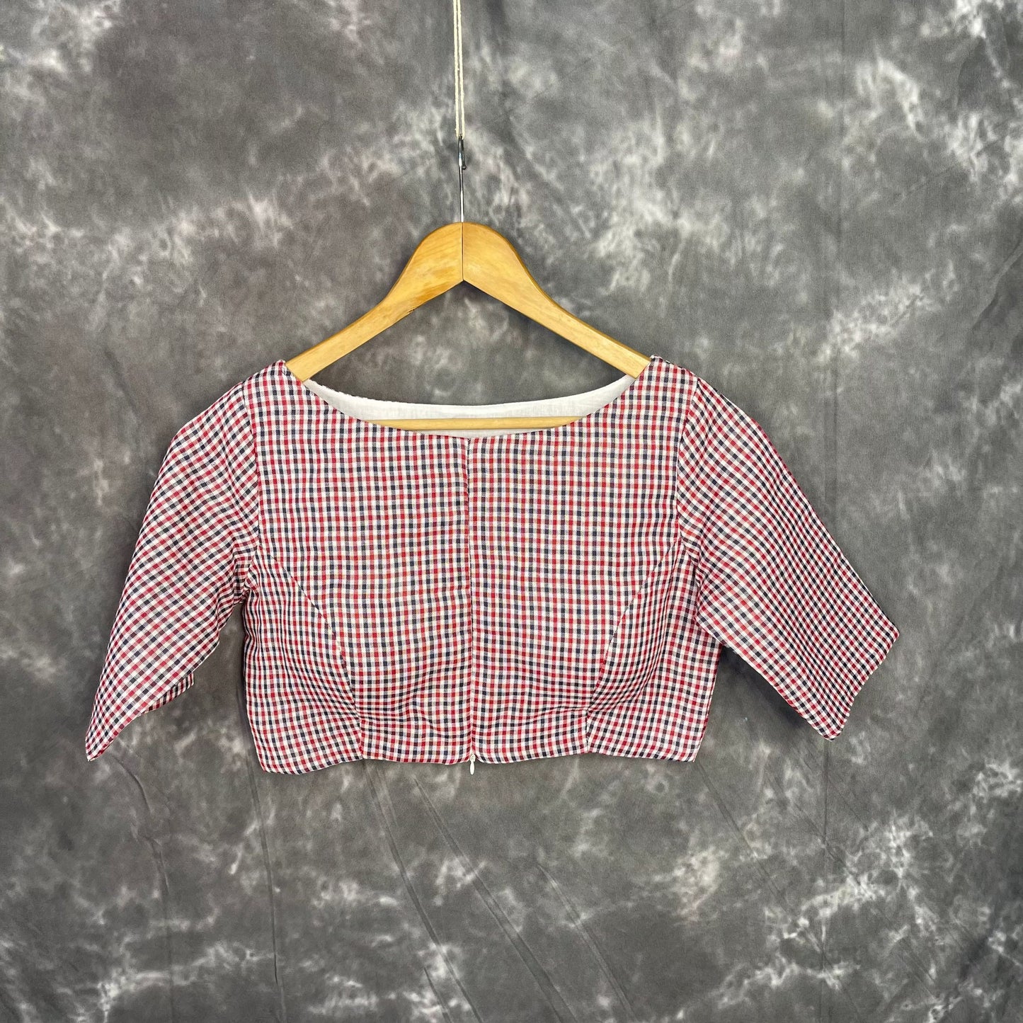 Asymmetric Symmetry Multi Color Coloured Cotton Ready to Wear Blouse - kapda Tailor | Swadesiicart