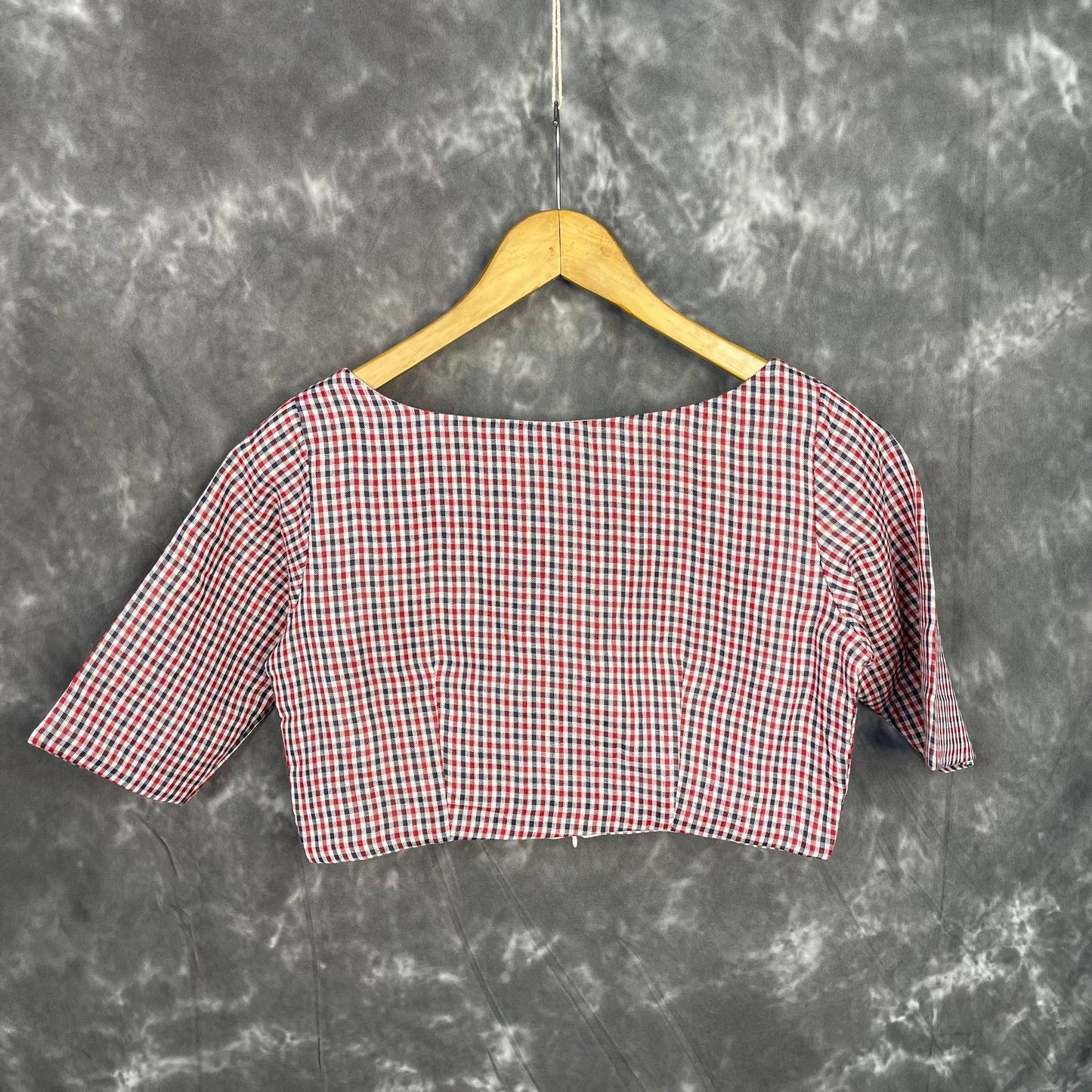 Asymmetric Symmetry Multi Color Coloured Cotton Ready to Wear Blouse - kapda Tailor | Swadesiicart