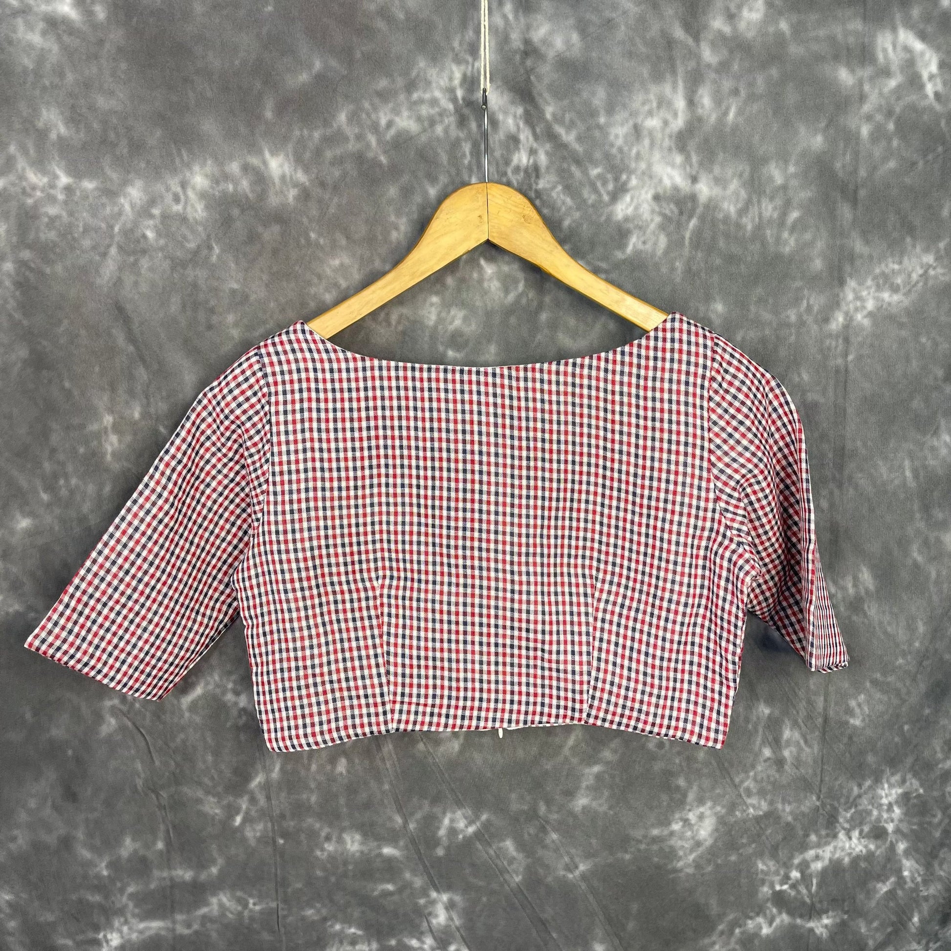Asymmetric Symmetry Multi Color Coloured Cotton Ready to Wear Blouse - kapda Tailor | Swadesiicart