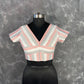 Funky Fusion Multis Strip Color Coloured Chanderi Cotton Ready to Wear Blouse - kapda Tailor | Swadesiicart