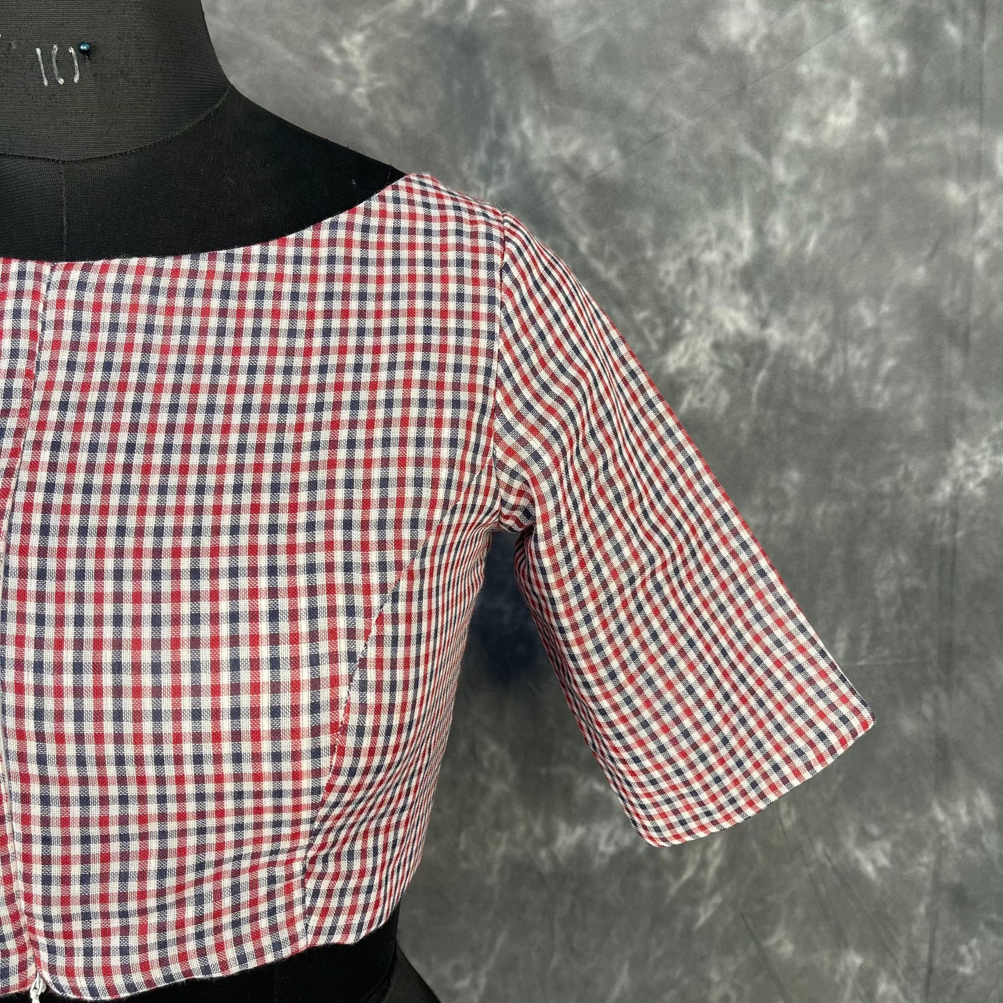 Asymmetric Symmetry Multi Color Coloured Cotton Ready to Wear Blouse - kapda Tailor | Swadesiicart