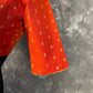 Rakhtbeej Medium Burnt Orange Coloured Chanderi with Gold Butta Weaving Ready to Wear Blouse - kapda Tailor | Swadesiicart