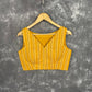 Ujla Savera Orange Coloured Cotton Printed Ready to Wear Blouse - kapda Tailor | Swadesiicart