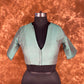 Greesy Fashion Sage Green Coloured Silk Cotton Ready to Wear Blouse - kapda Tailor | Swadesiicart