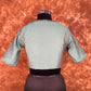 Greesy Fashion Sage Green Coloured Silk Cotton Ready to Wear Blouse - kapda Tailor | Swadesiicart