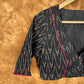 Ikat Riwayaat Black Coloured Ikat Cotton Ready to Wear Blouse - kapda Tailor | Swadesiicart