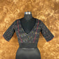 Ikat Riwayaat Black Coloured Ikat Cotton Ready to Wear Blouse - kapda Tailor | Swadesiicart