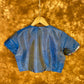 Aurelia Blue Blue Coloured Silk Ready to Wear Blouse - kapda Tailor | Swadesiicart
