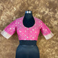 Mann Mohanaa Pink Coloured Chanderi Broket Ready to Wear Blouse - kapda Tailor | Swadesiicart
