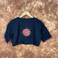 Vivaciously Vibrant Black Coloured Slub Cotton Ready to Wear Blouse - kapda Tailor | Swadesiicart