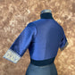 Deep Dive Lush Blue Coloured Silk / Broket Ready to Wear Blouse - kapda Tailor | Swadesiicart