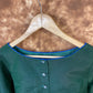 Hari Bhari Zindagi Green Coloured Chanderi Ready to Wear Blouse - kapda Tailor | Swadesiicart