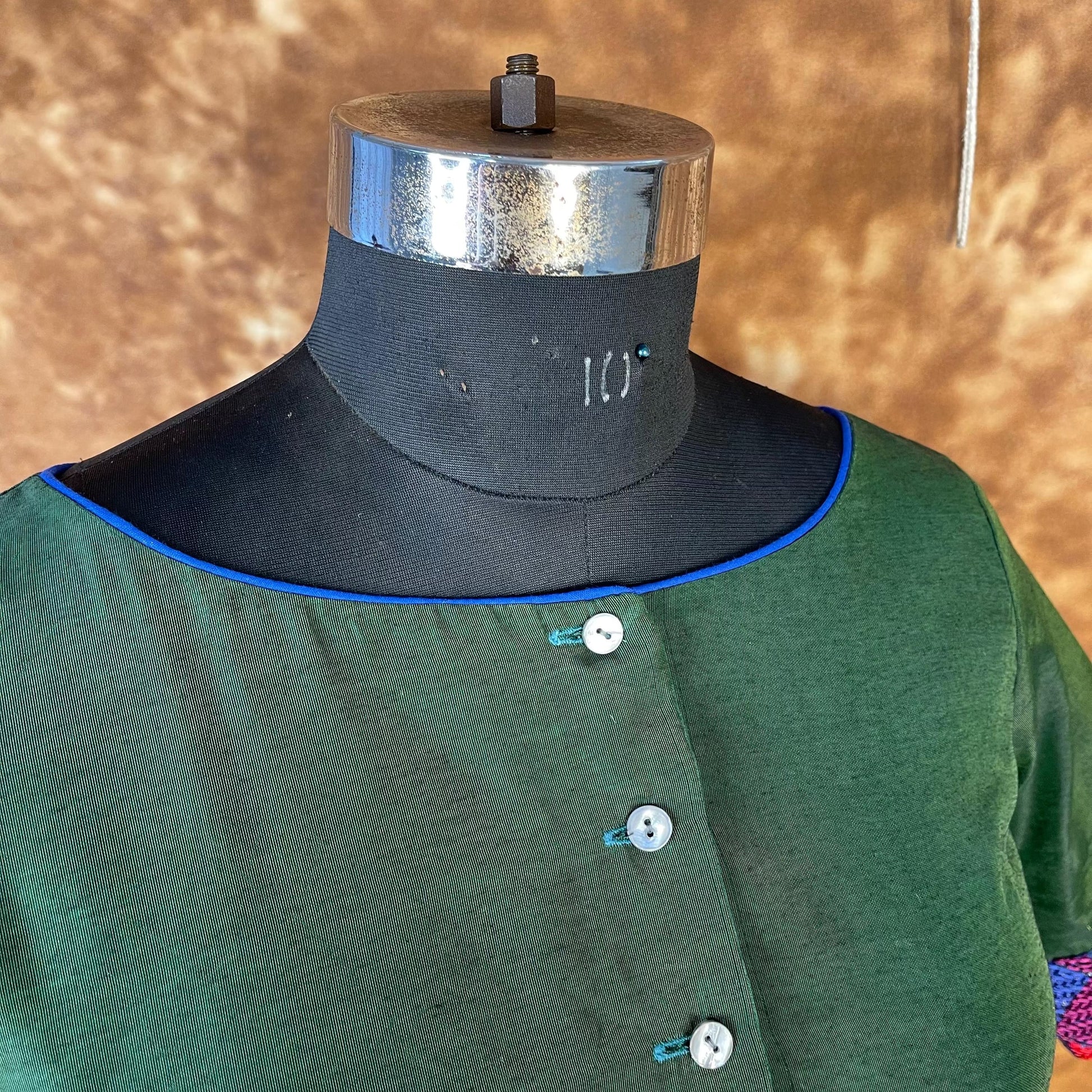 Hari Bhari Zindagi Green Coloured Chanderi Ready to Wear Blouse - kapda Tailor | Swadesiicart