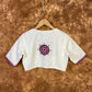 Jumaani Jashn Off White Coloured Slub Cotton Ready to Wear Blouse - kapda Tailor | Swadesiicart