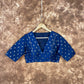 Coral Jari Buta Blue Coloured Silk With Zari Buta Ready to Wear Blouse - kapda Tailor | Swadesiicart