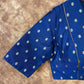 Coral Jari Buta Blue Coloured Silk With Zari Buta Ready to Wear Blouse - kapda Tailor | Swadesiicart