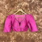 Punchy Pink Pink Coloured Chanderi Silk Ready to Wear Blouse - kapda Tailor | Swadesiicart