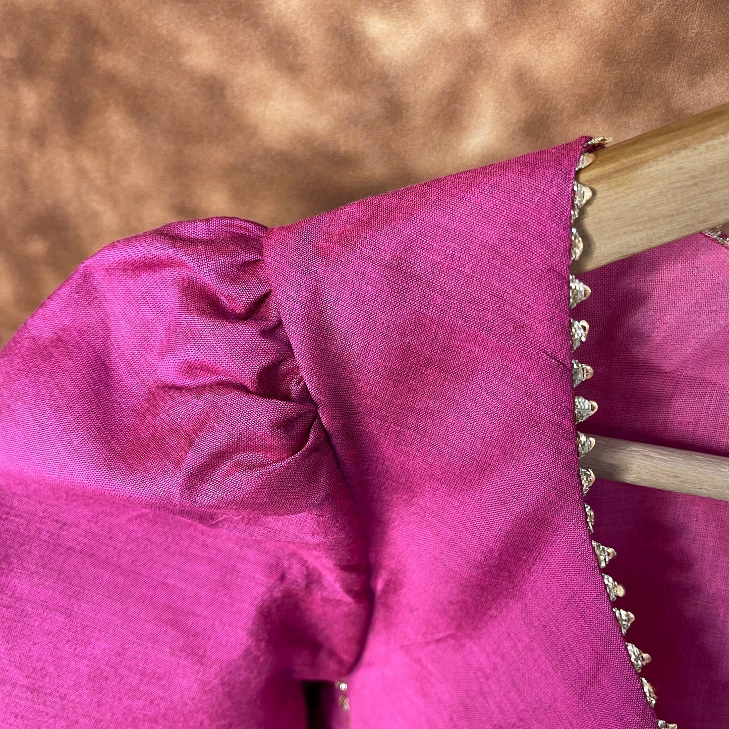Punchy Pink Pink Coloured Chanderi Silk Ready to Wear Blouse - kapda Tailor | Swadesiicart