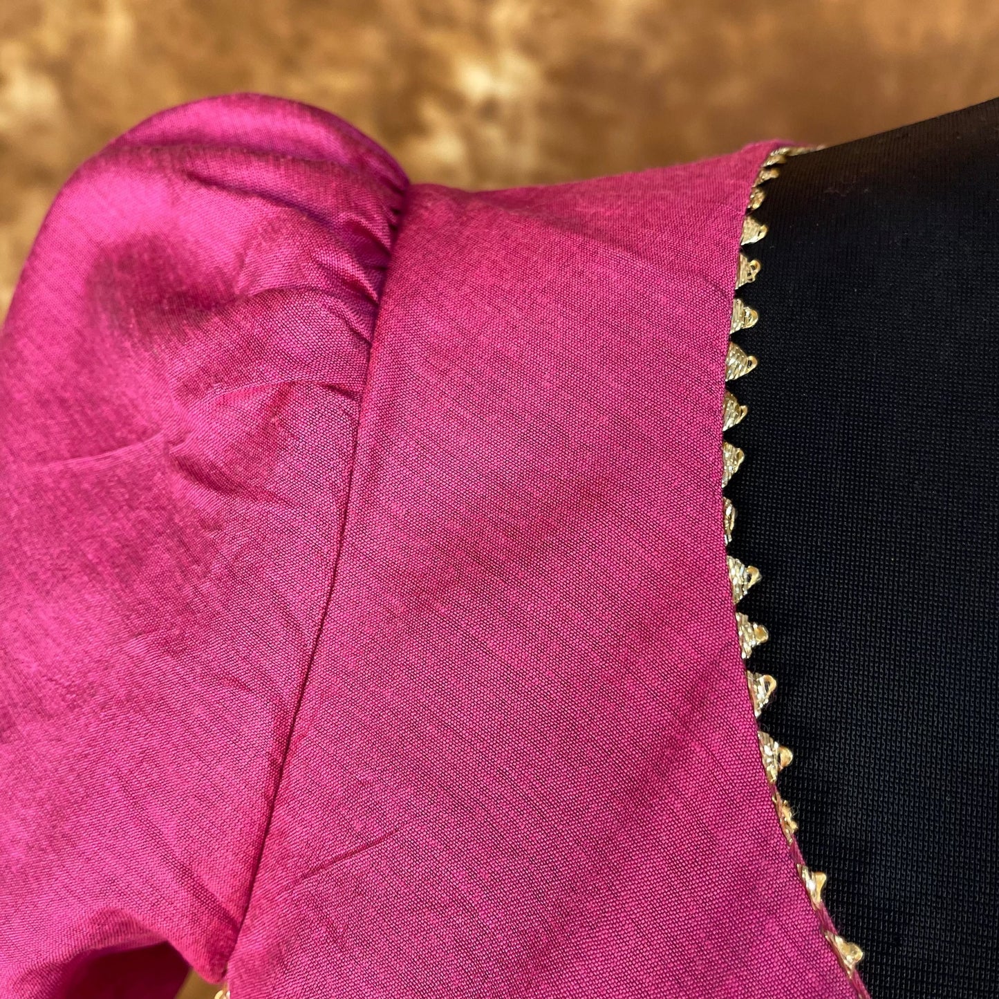 Punchy Pink Pink Coloured Chanderi Silk Ready to Wear Blouse - kapda Tailor | Swadesiicart