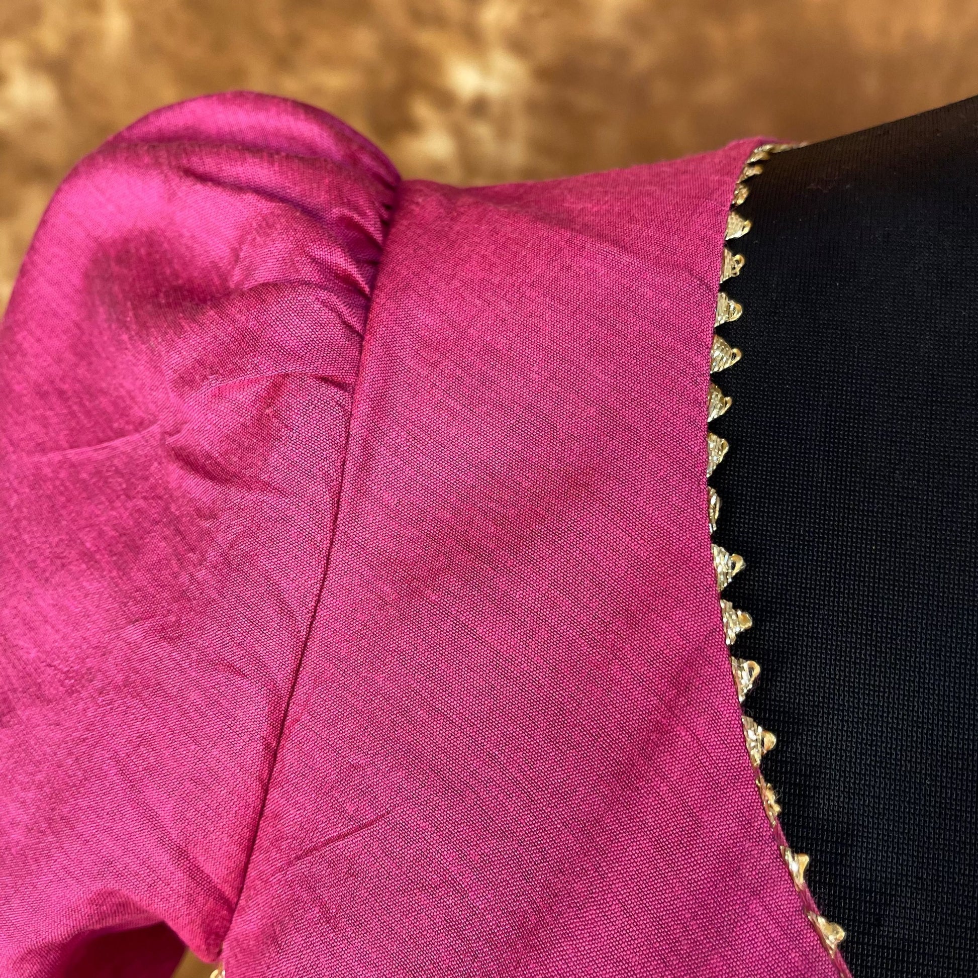 Punchy Pink Pink Coloured Chanderi Silk Ready to Wear Blouse - kapda Tailor | Swadesiicart