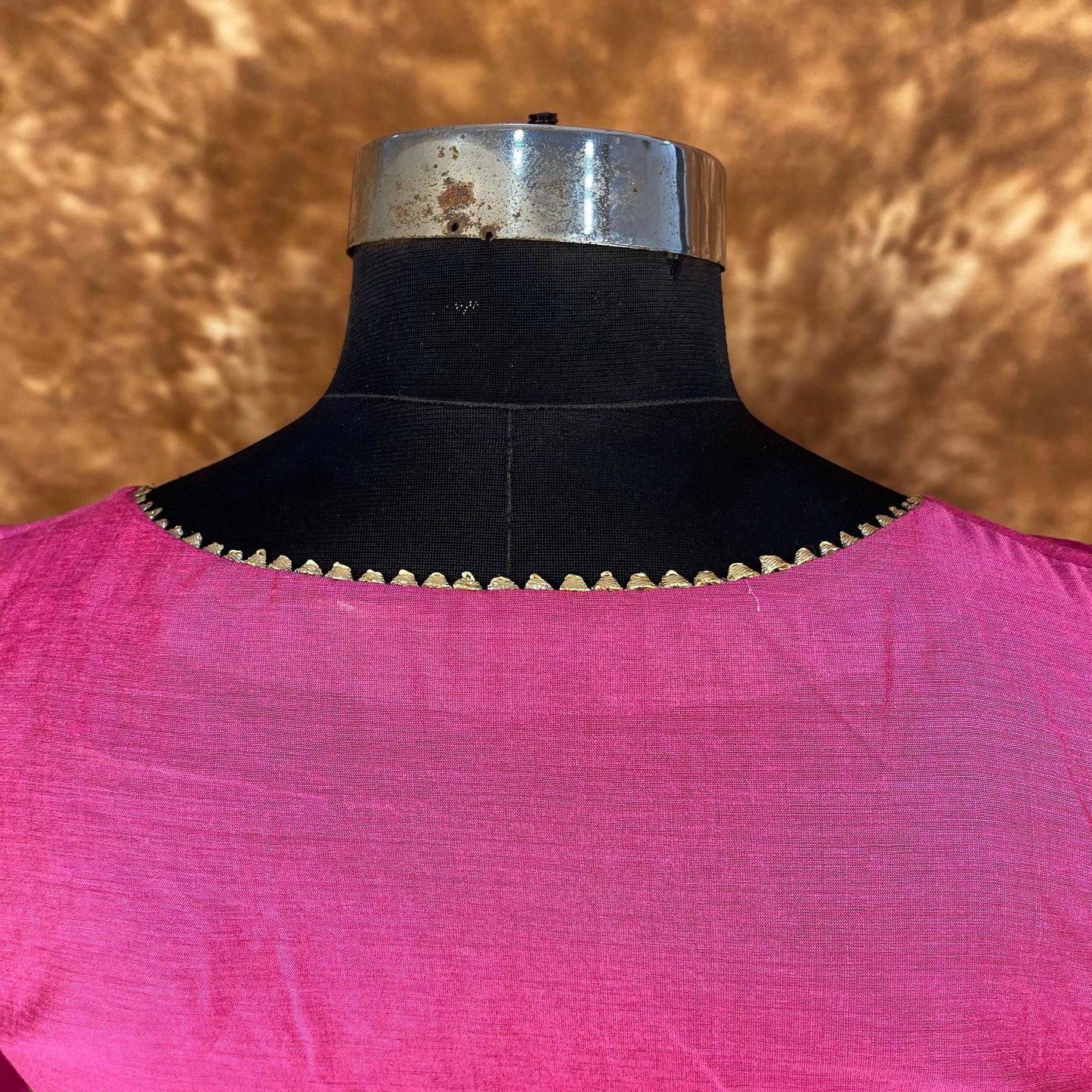 Punchy Pink Pink Coloured Chanderi Silk Ready to Wear Blouse - kapda Tailor | Swadesiicart