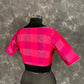 Piped Pleasure Rani Pink Coloured Silk Ready to Wear Blouse - kapda Tailor | Swadesiicart