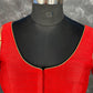 Suhaagan ki Laali Red Coloured Silk /Brocket Ready to Wear Blouse - kapda Tailor | Swadesiicart