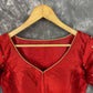 Chaatak Laal Red Coloured Art Row Silk Ready to Wear Blouse - kapda Tailor | Swadesiicart