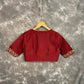 Ehsaas Maroon Coloured Silk Ready to Wear Blouse - kapda Tailor | Swadesiicart