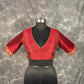 Ehsaas Maroon Coloured Silk Ready to Wear Blouse - kapda Tailor | Swadesiicart
