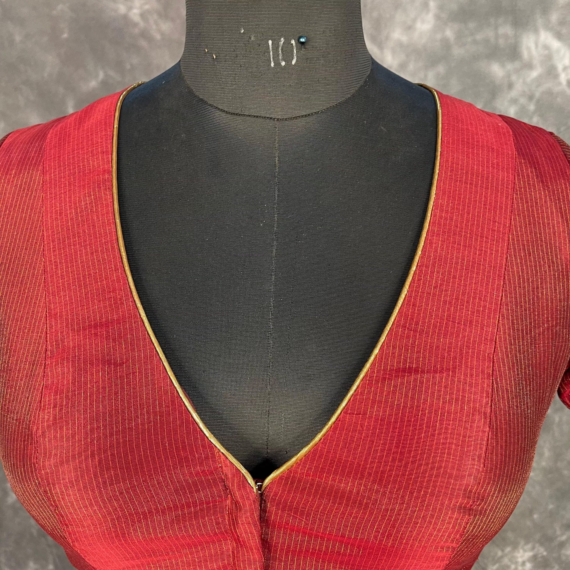 Ehsaas Maroon Coloured Silk Ready to Wear Blouse - kapda Tailor | Swadesiicart