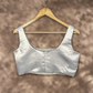 Shades of Stars Silver Coloured Brocket Ready to Wear Blouse - kapda Tailor | Swadesiicart