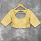 Gleaming Glow Gold Coloured Silk Ready to Wear Blouse - kapda Tailor | Swadesiicart
