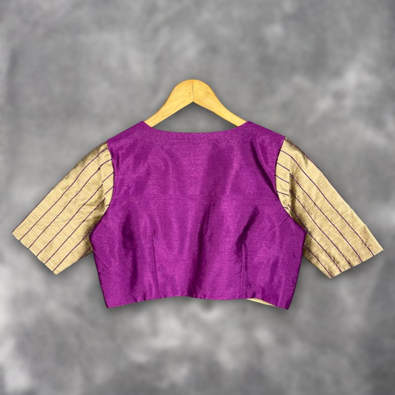 Lavender Love Lavender Coloured Silk & Chanderi Ready to Wear Blouse - kapda Tailor | Swadesiicart