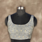 Fabulous Buta Grey Coloured Chanderi Silk Ready to Wear Blouse - kapda Tailor | Swadesiicart