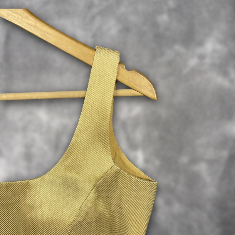 Swarn Vastra Gold Coloured Brocket Ready to Wear Blouse - kapda Tailor | Swadesiicart