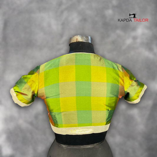 Roohani Resham Green Coloured Silk Ready to Wear Blouse - kapda Tailor | Swadesiicart