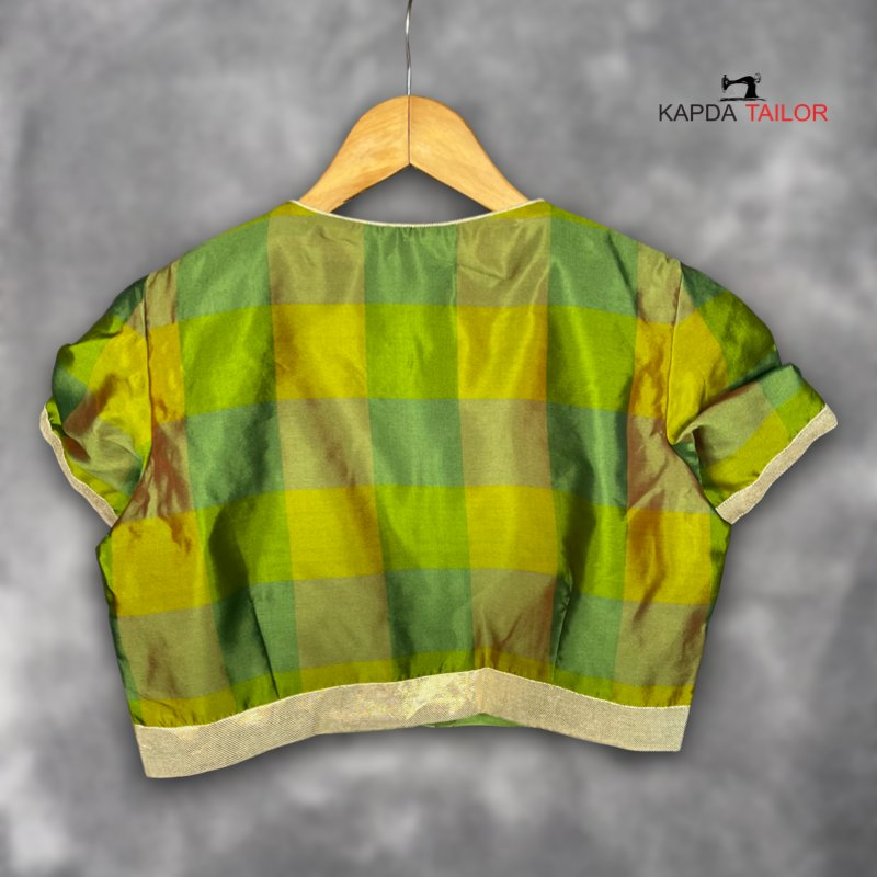 Roohani Resham Green Coloured Silk Ready to Wear Blouse - kapda Tailor | Swadesiicart