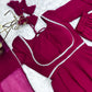 Lorenvalley Fashion Pink Georgette Anarkali Gown Dupatta Set With Pant Ready to Wear - Pink | Swadesiicart